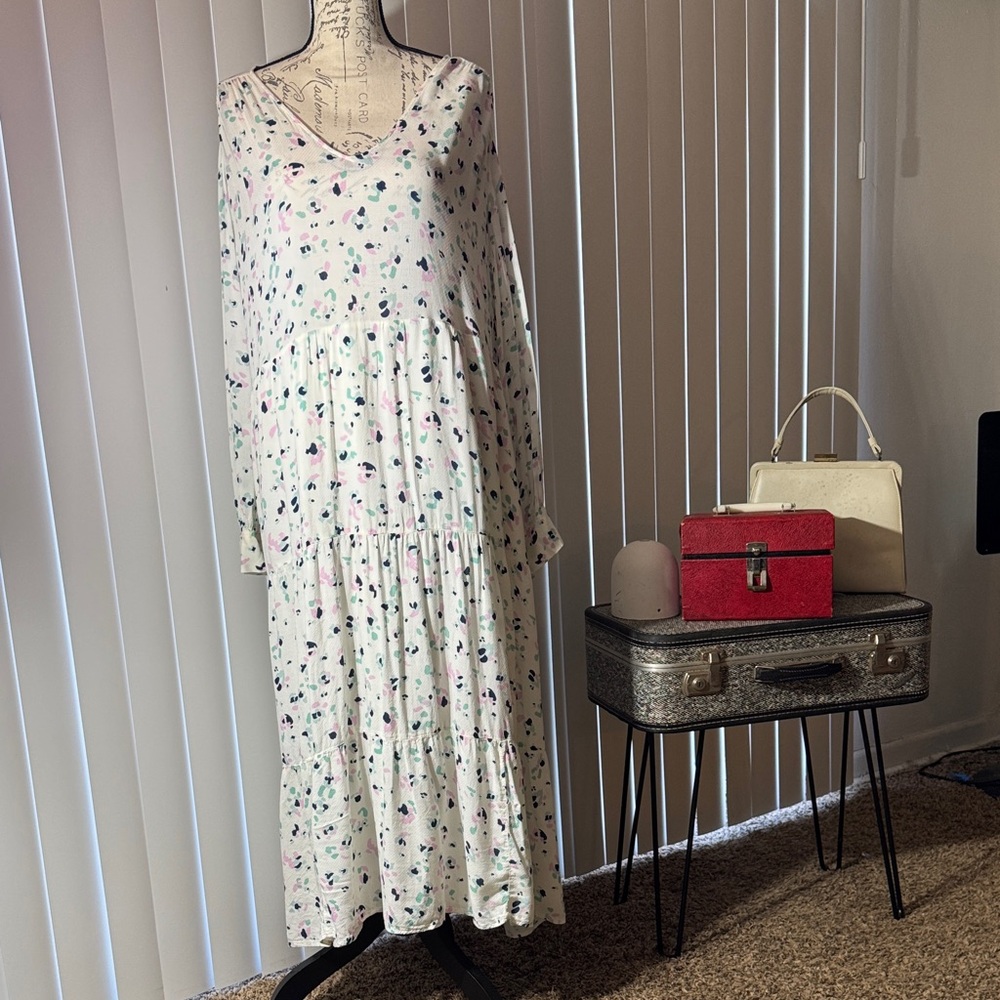 a new day Multicolor Patterned Long Sleeve Dress